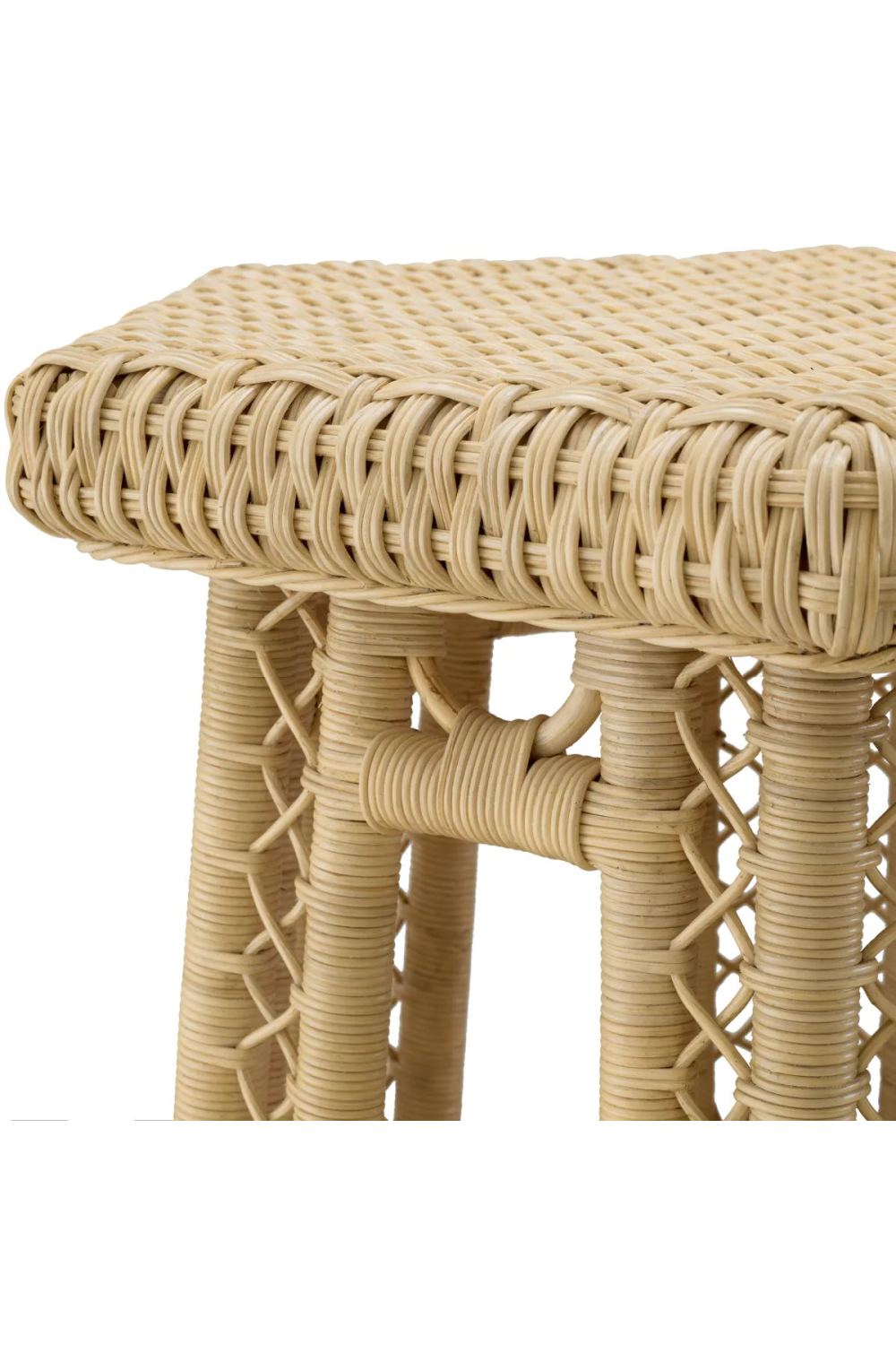 Hexagonal Rattan Side Table Saba | Eichholtz Miami
