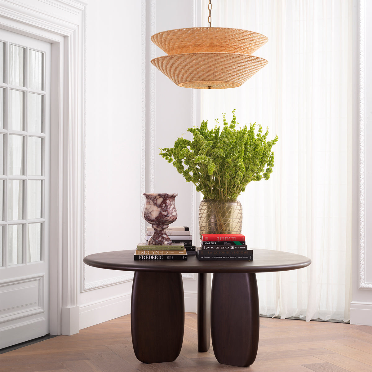 Natural Rattan Chandelier Tavira | Eichholtz Miami