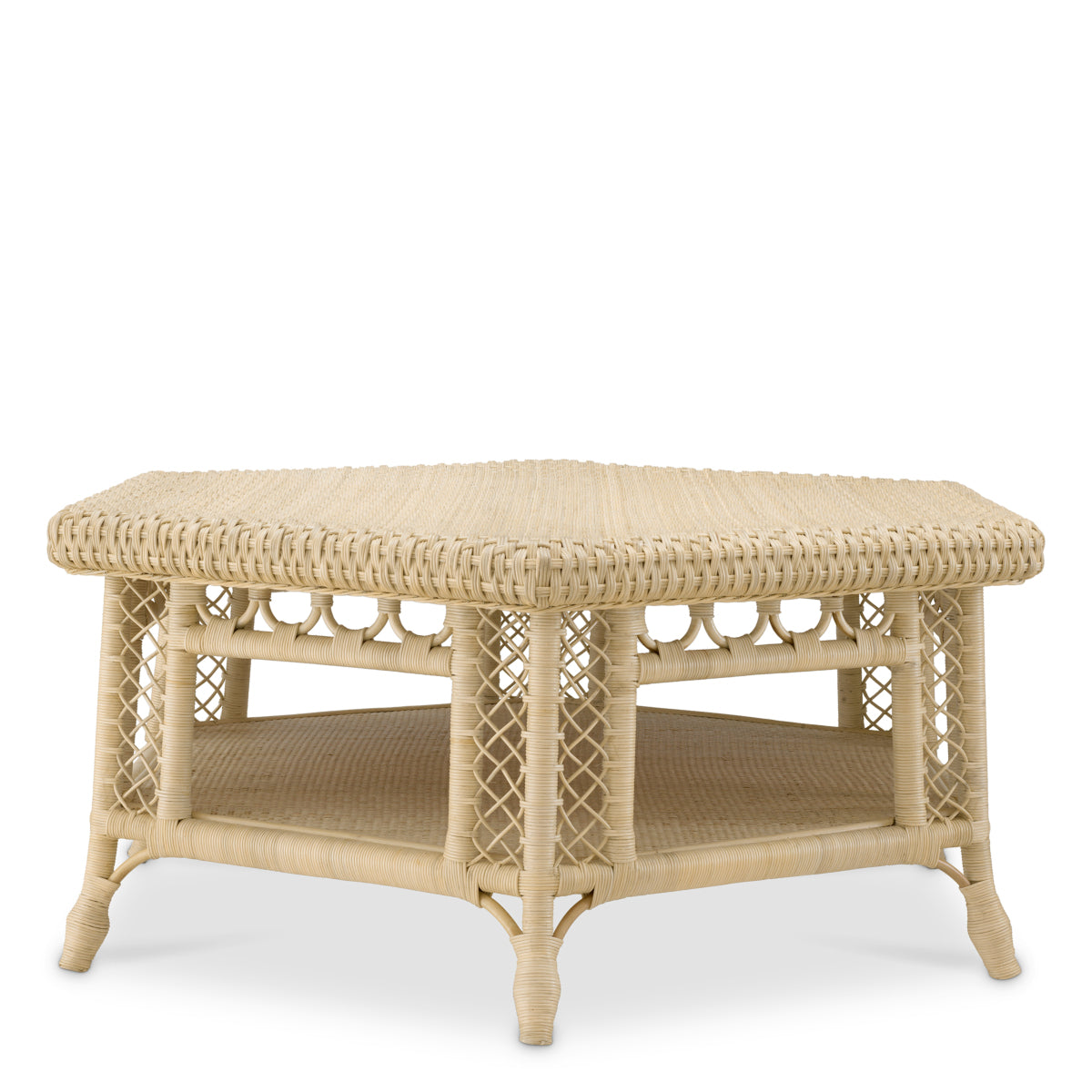 Hexagonal Rattan Coffee Table Saba | Eichholtz Miami