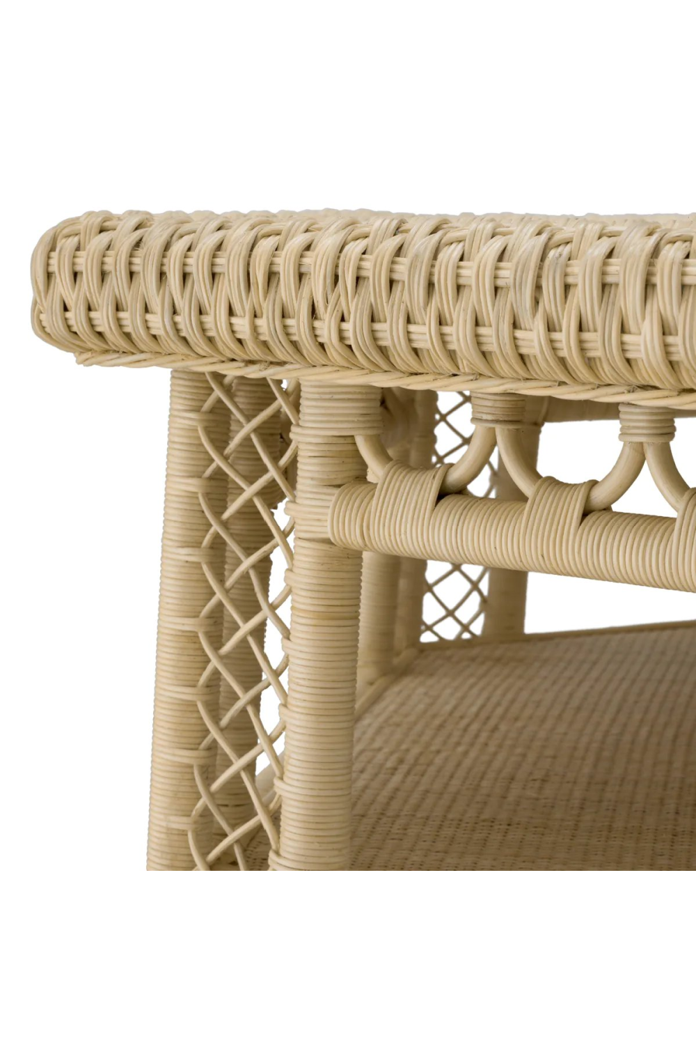 Hexagonal Rattan Coffee Table Saba | Eichholtz Miami
