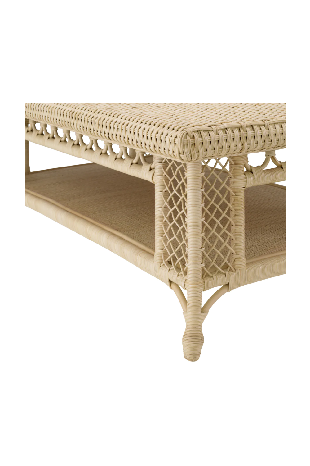 Rectangular Rattan Coffee Table Saba | Eichholtz Miami