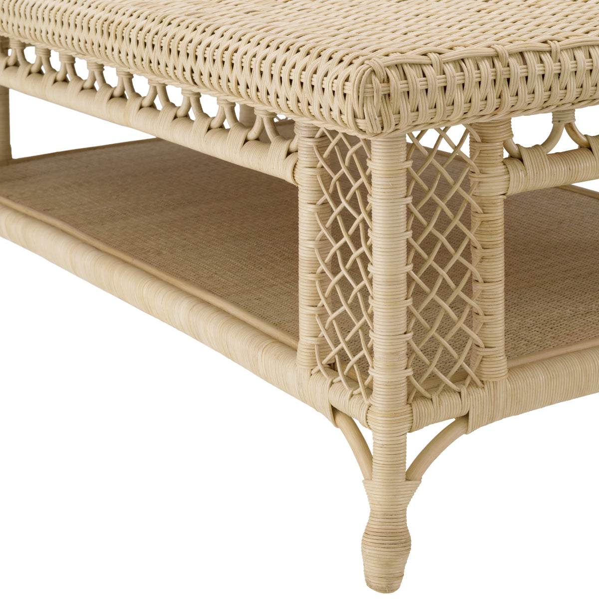Rectangular Rattan Coffee Table Saba | Eichholtz Miami