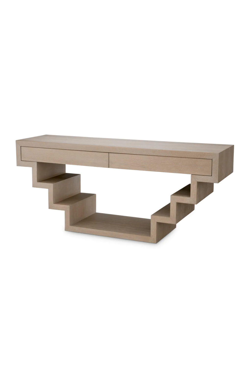 Oak Geometrical Console Table Rialto | Eichholtz Miami