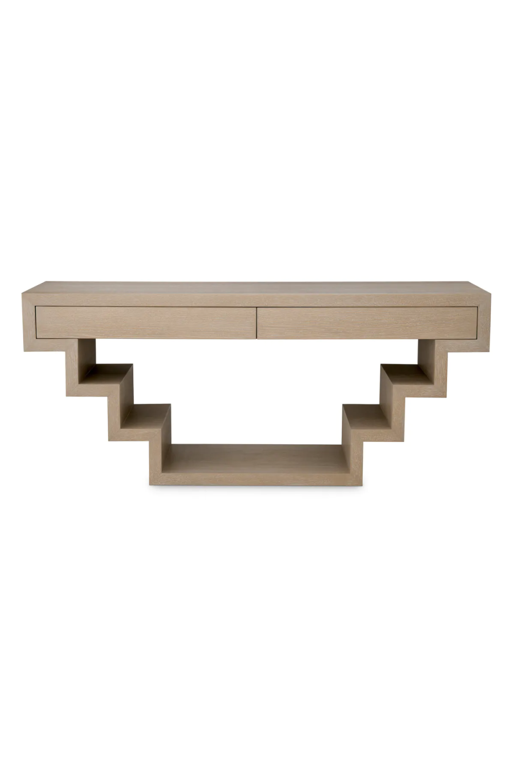 Oak Geometrical Console Table Rialto | Eichholtz Miami