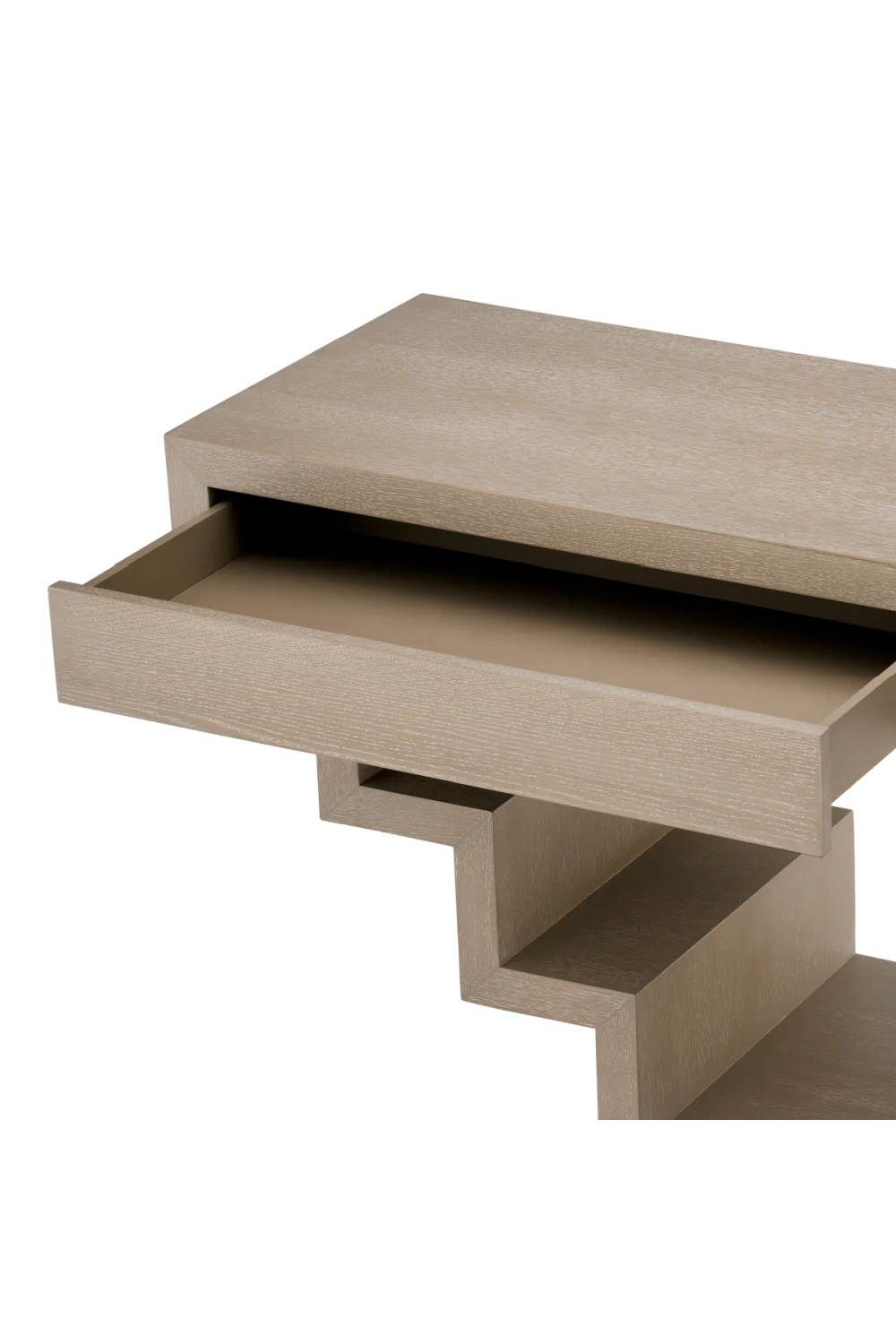 Oak Geometrical Console Table Rialto | Eichholtz Miami