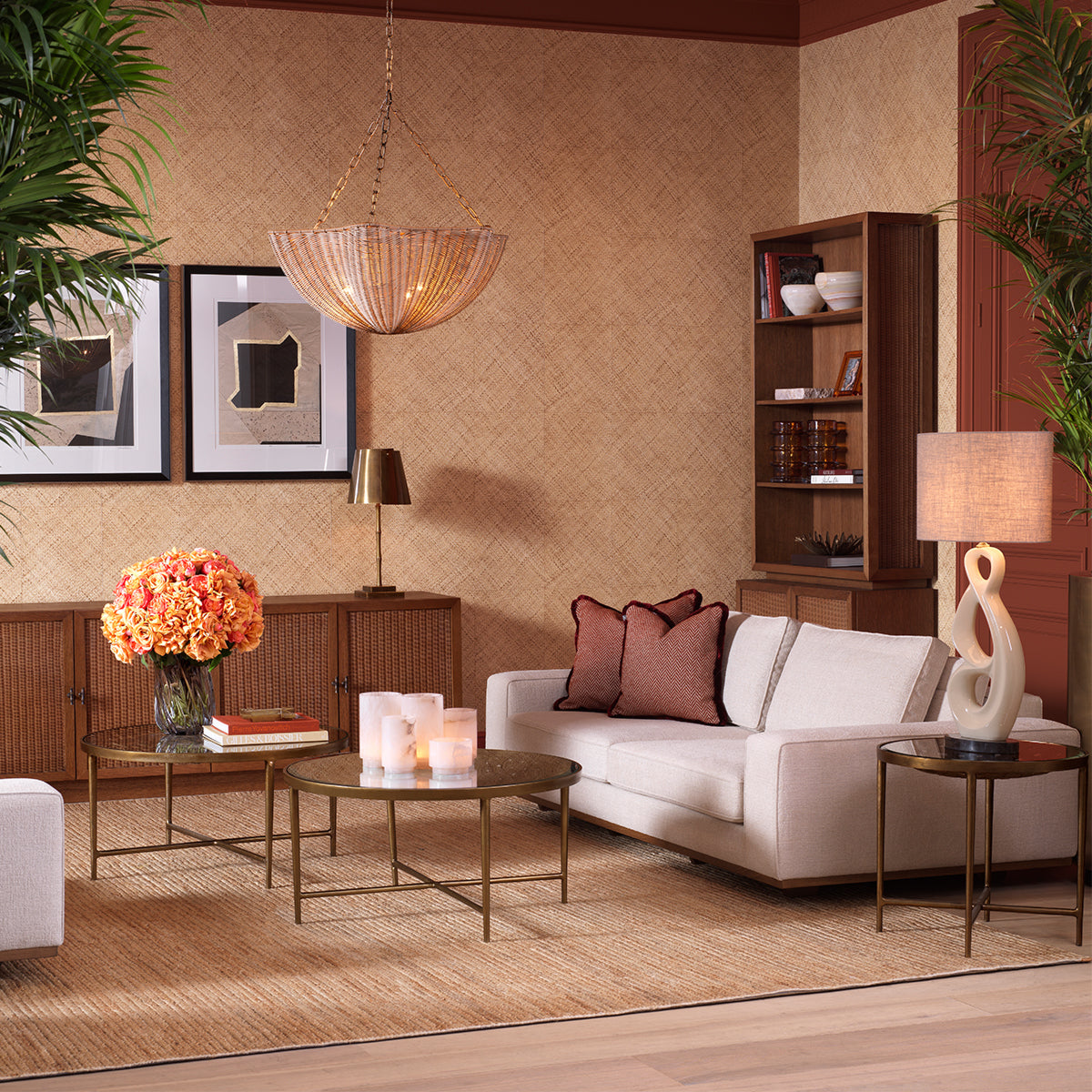 Woven Design Side Table Sorrento | Eichholtz Miami