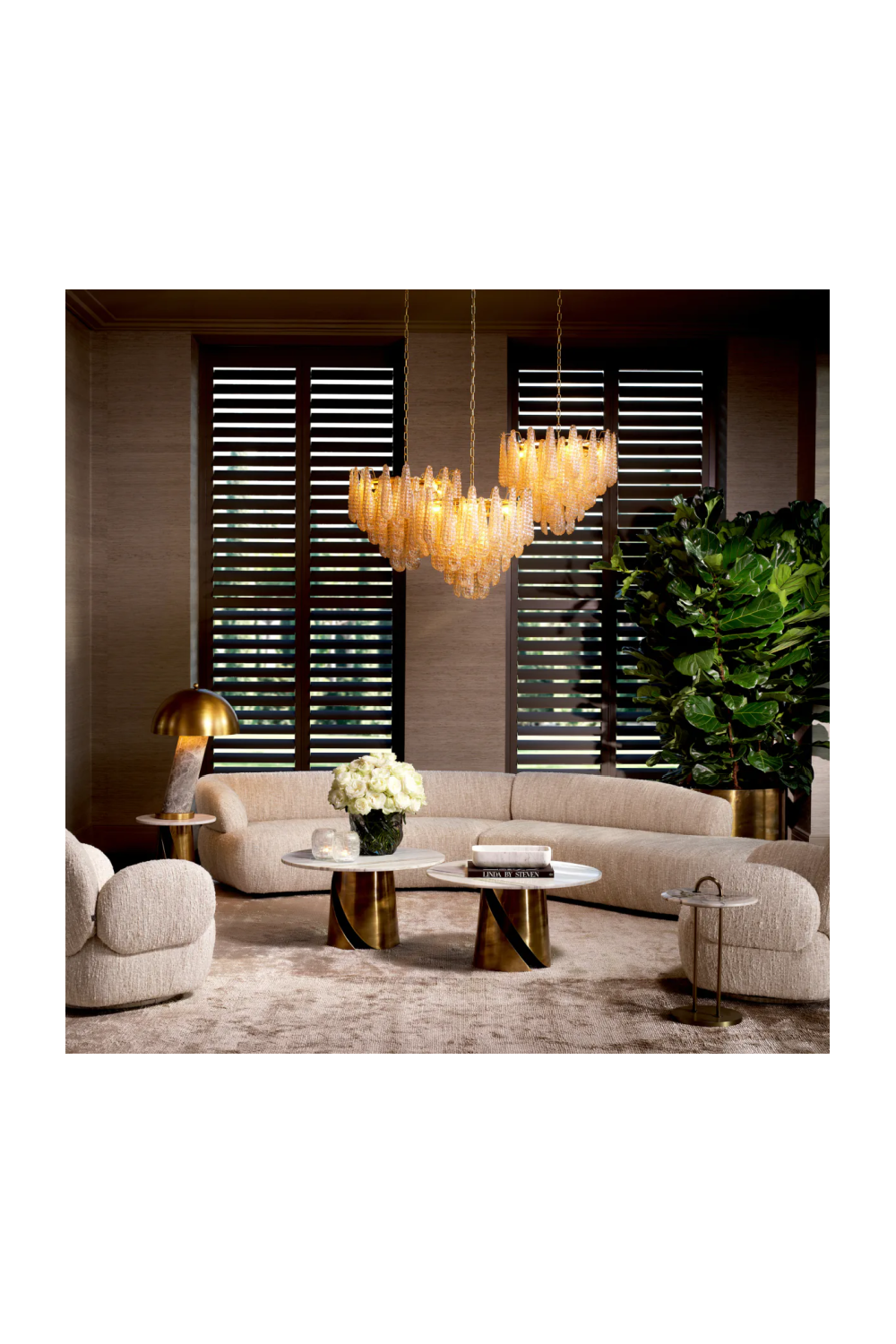 Champagne Glass Chandelier Chaves | Eichholtz Miami