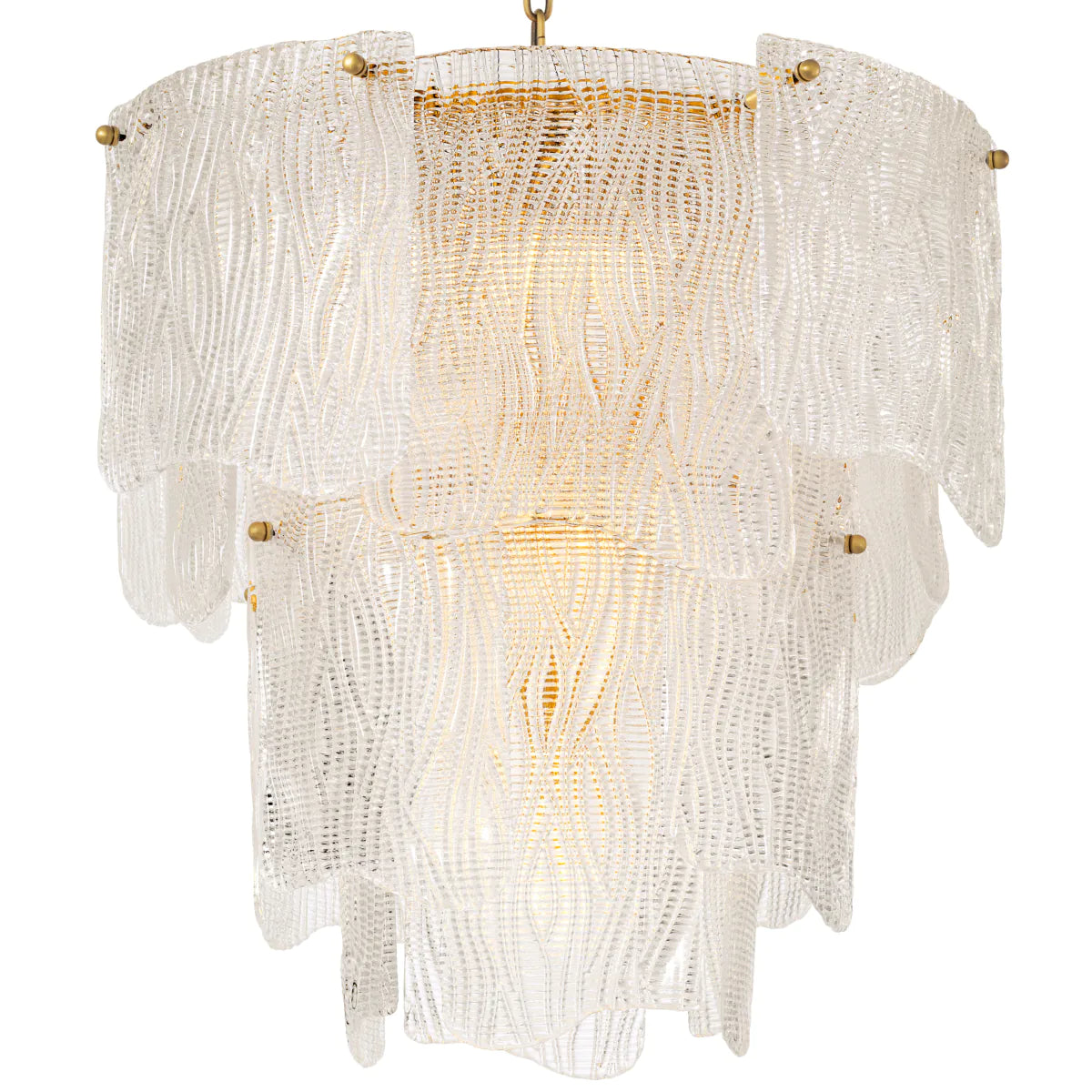 Clear Textured Glass Chandelier Asinara | Eichholtz Miami