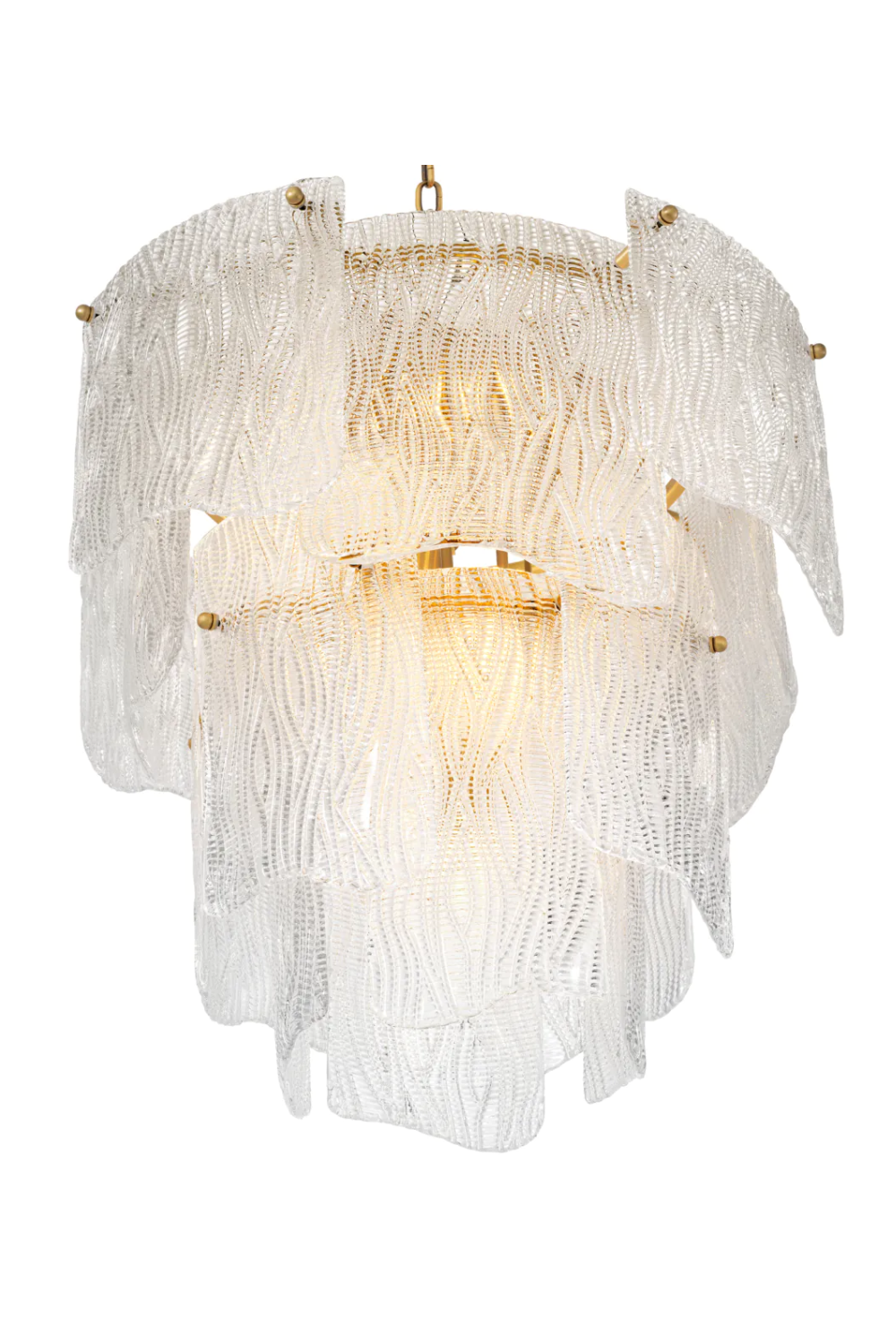 Clear Textured Glass Chandelier Asinara | Eichholtz Miami