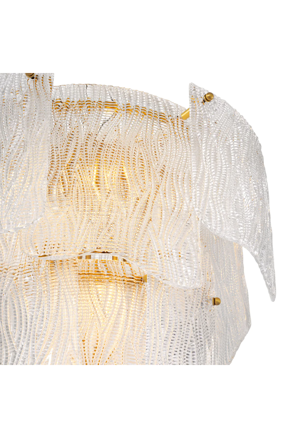 Clear Textured Glass Chandelier Asinara | Eichholtz Miami