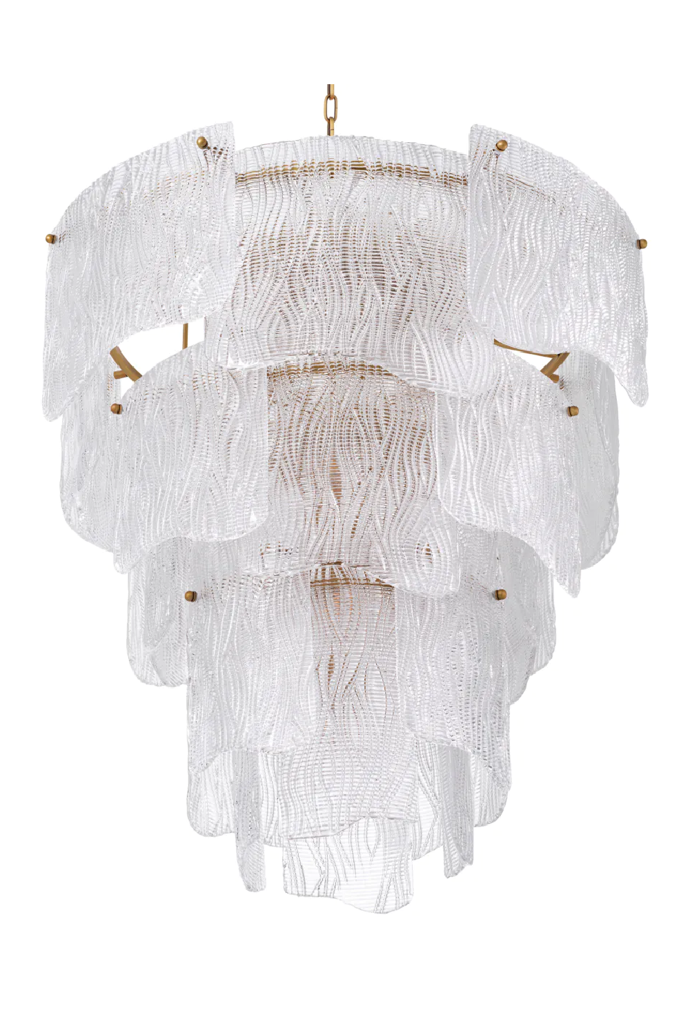 Clear Textured Glass Chandelier Asinara | Eichholtz Miami