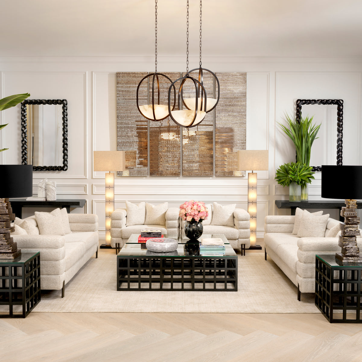 Black Framework Side Table Cubico | Eichholtz Miami