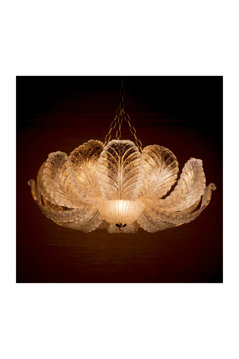 Glass Leaf Chandelier Cabrillo | Eichholtz Miami