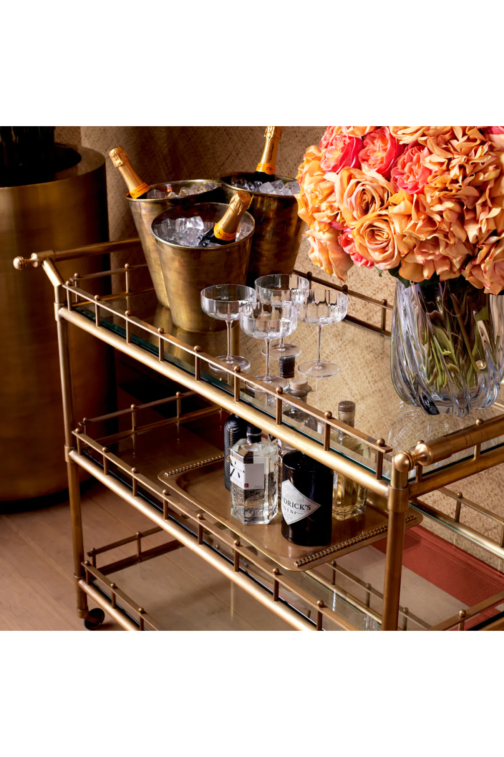 Vintage Brass Wine Cooler Christian | Eichholtz Miami