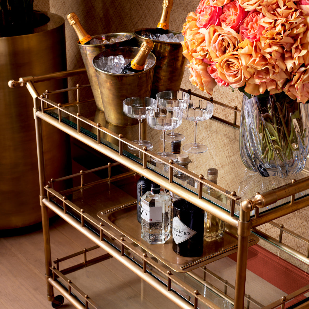 Vintage Brass Wine Cooler Christian | Eichholtz Miami