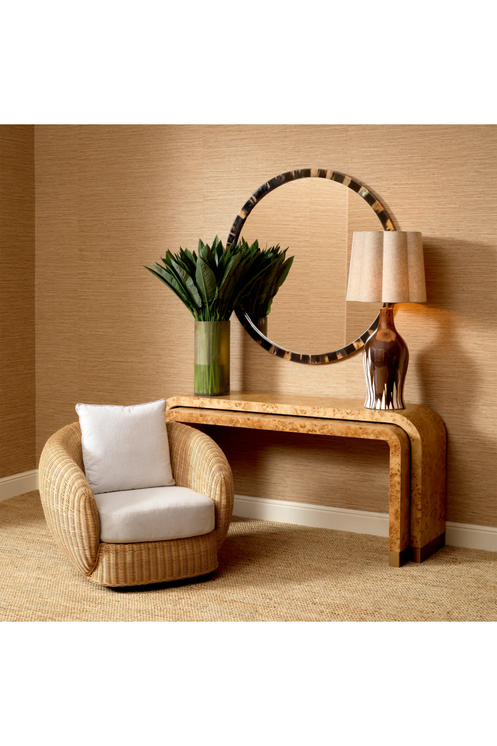 Natural Horn Mirror XL Saint Jerome | Eichholtz Miami