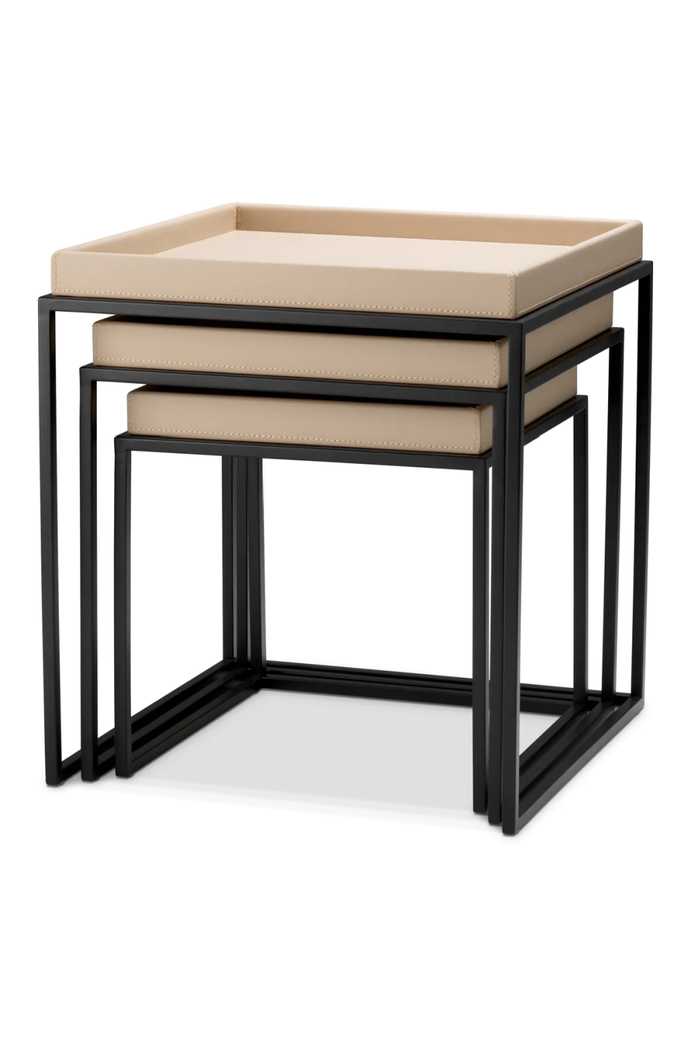 Leather Top Side Tables (3) Léonard | Eichholtz Miami