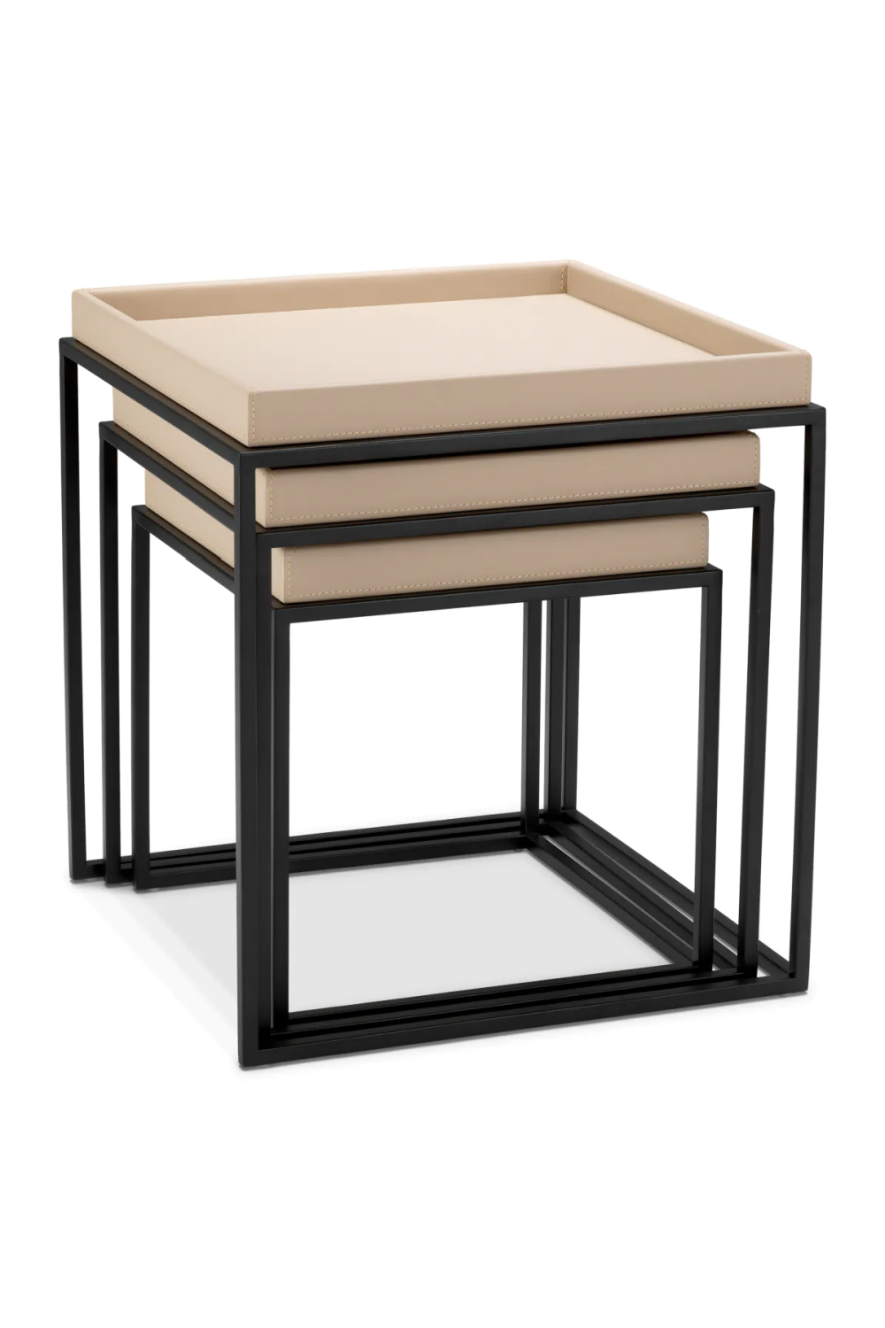 Leather Top Side Tables (3) Léonard | Eichholtz Miami