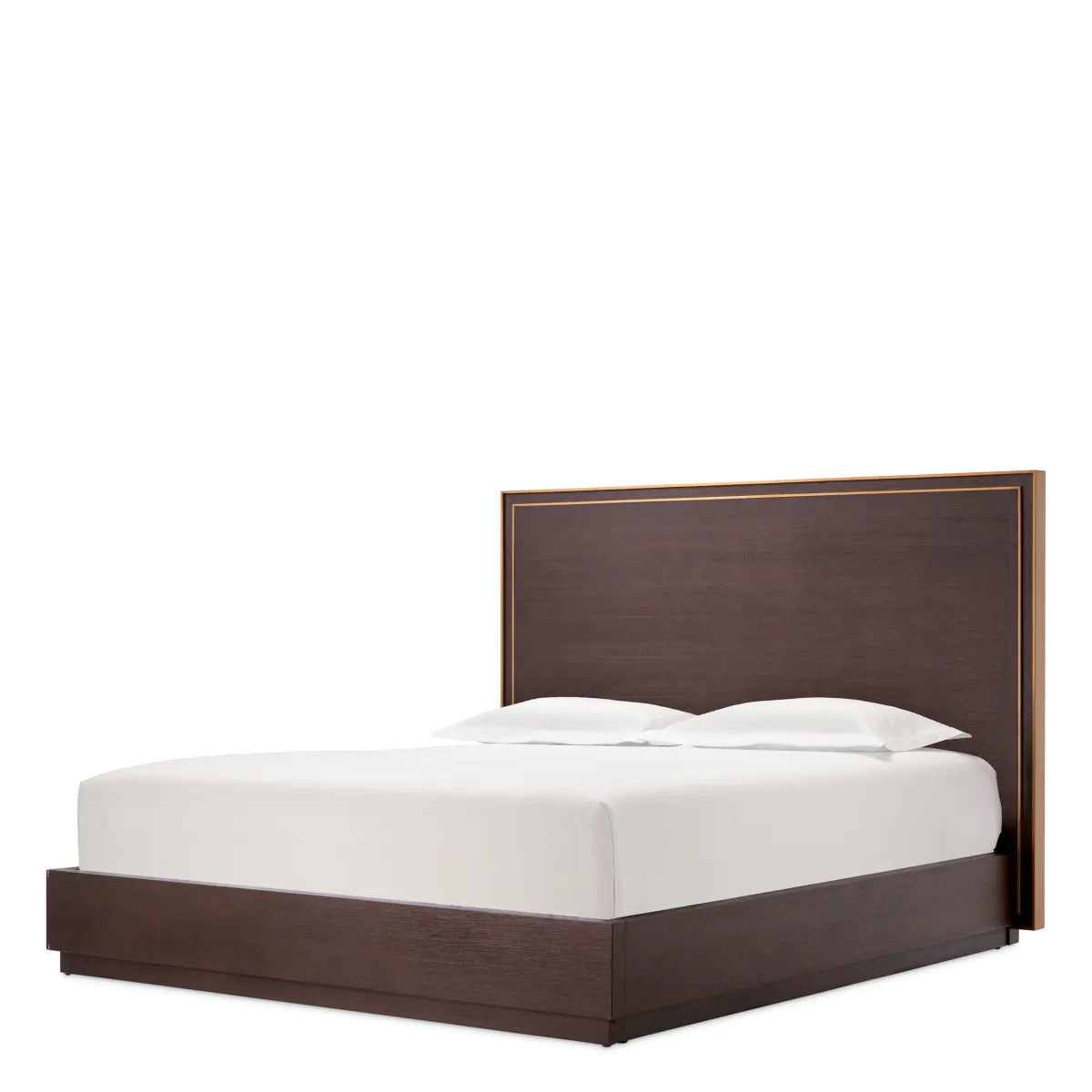 Brown Oak Bed Frame Camelot | Eichholtz Miami