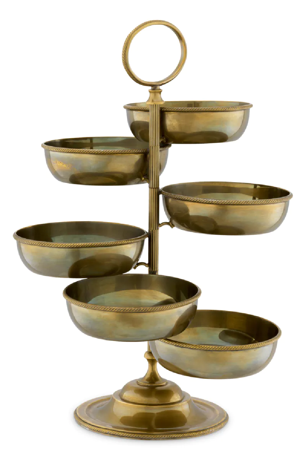 Vintage Brass 6-Bowl Stand Christine | Eichholtz Miami