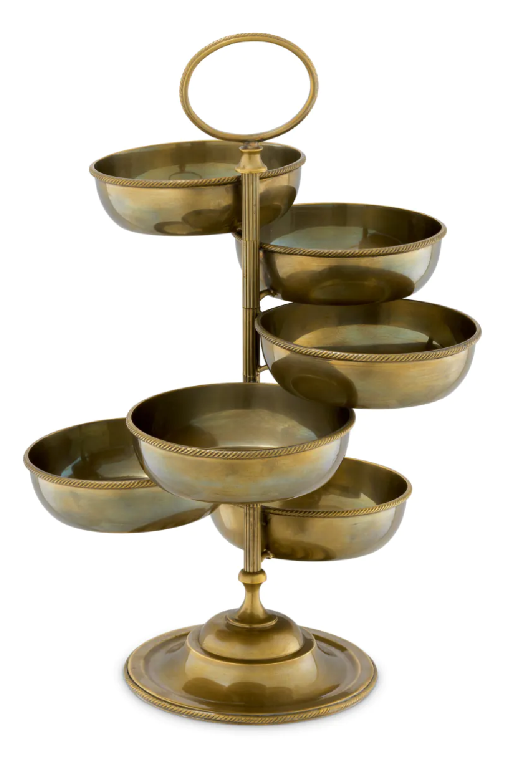 Vintage Brass 6-Bowl Stand Christine | Eichholtz Miami