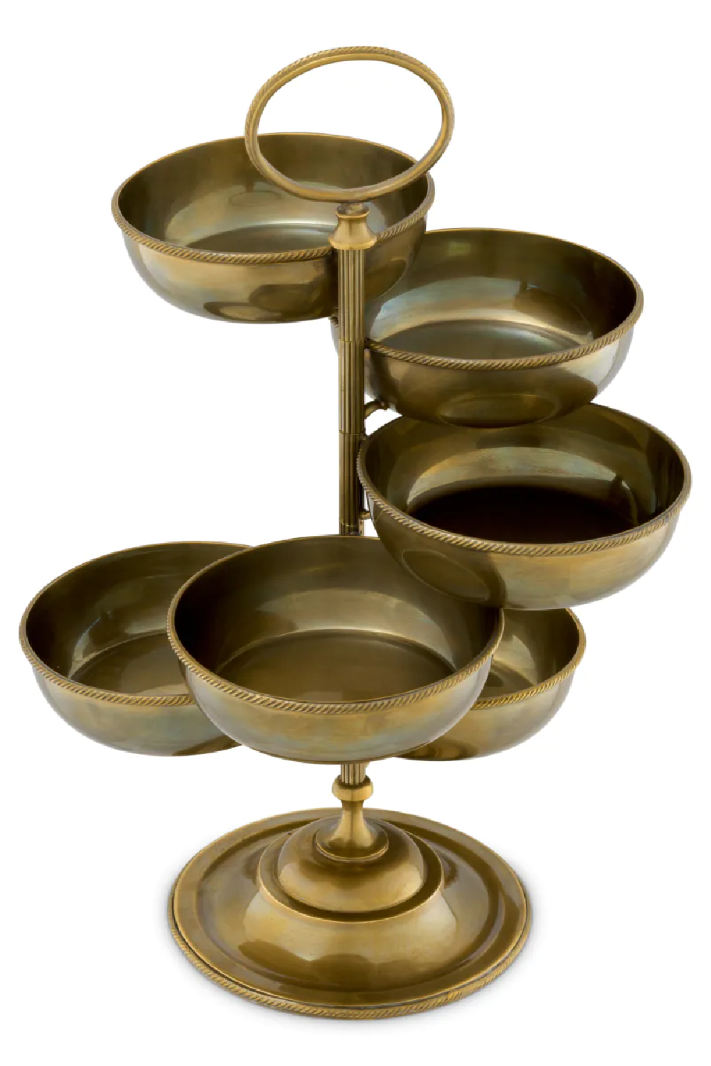 Vintage Brass 6-Bowl Stand Christine | Eichholtz Miami