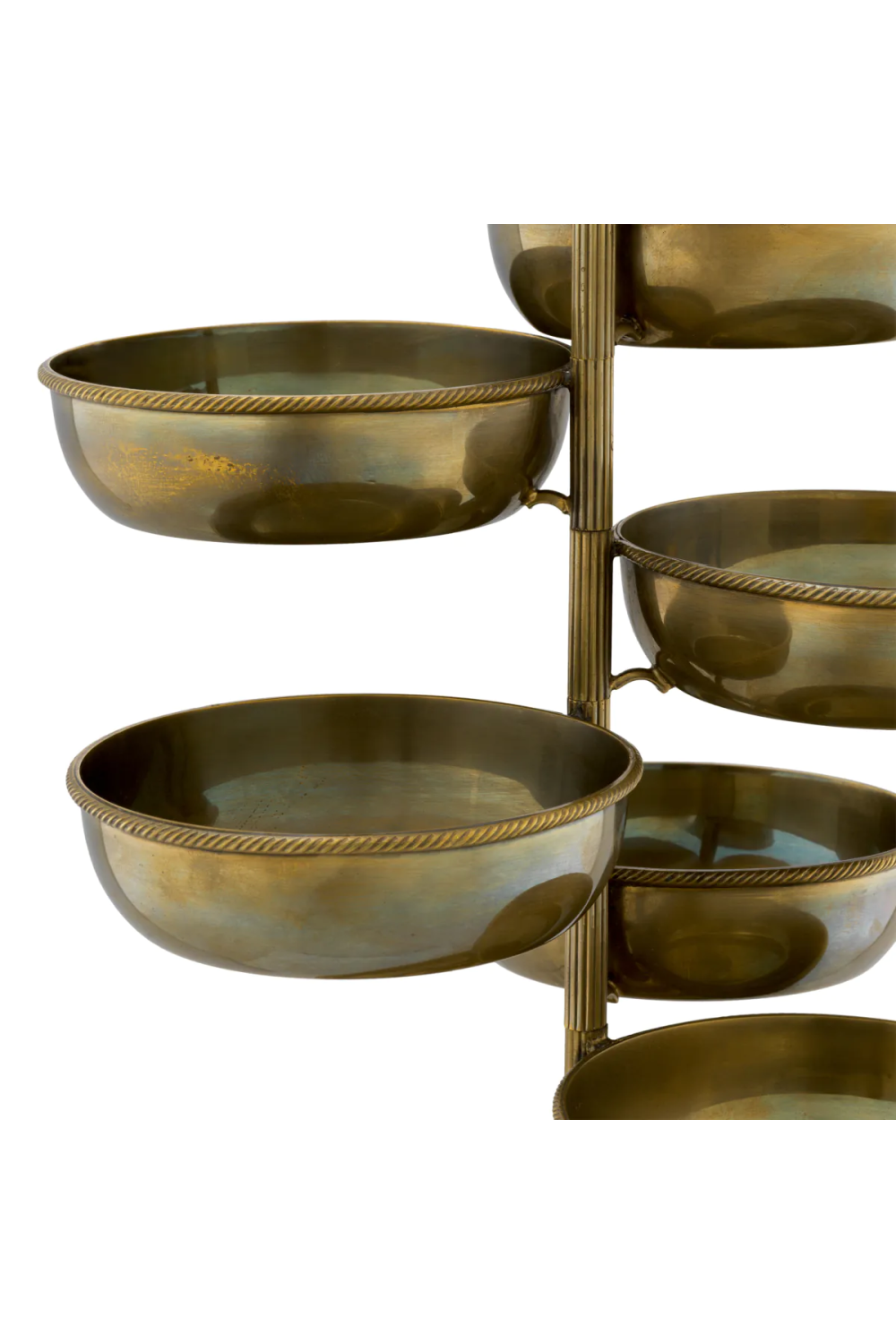 Vintage Brass 6-Bowl Stand Christine | Eichholtz Miami