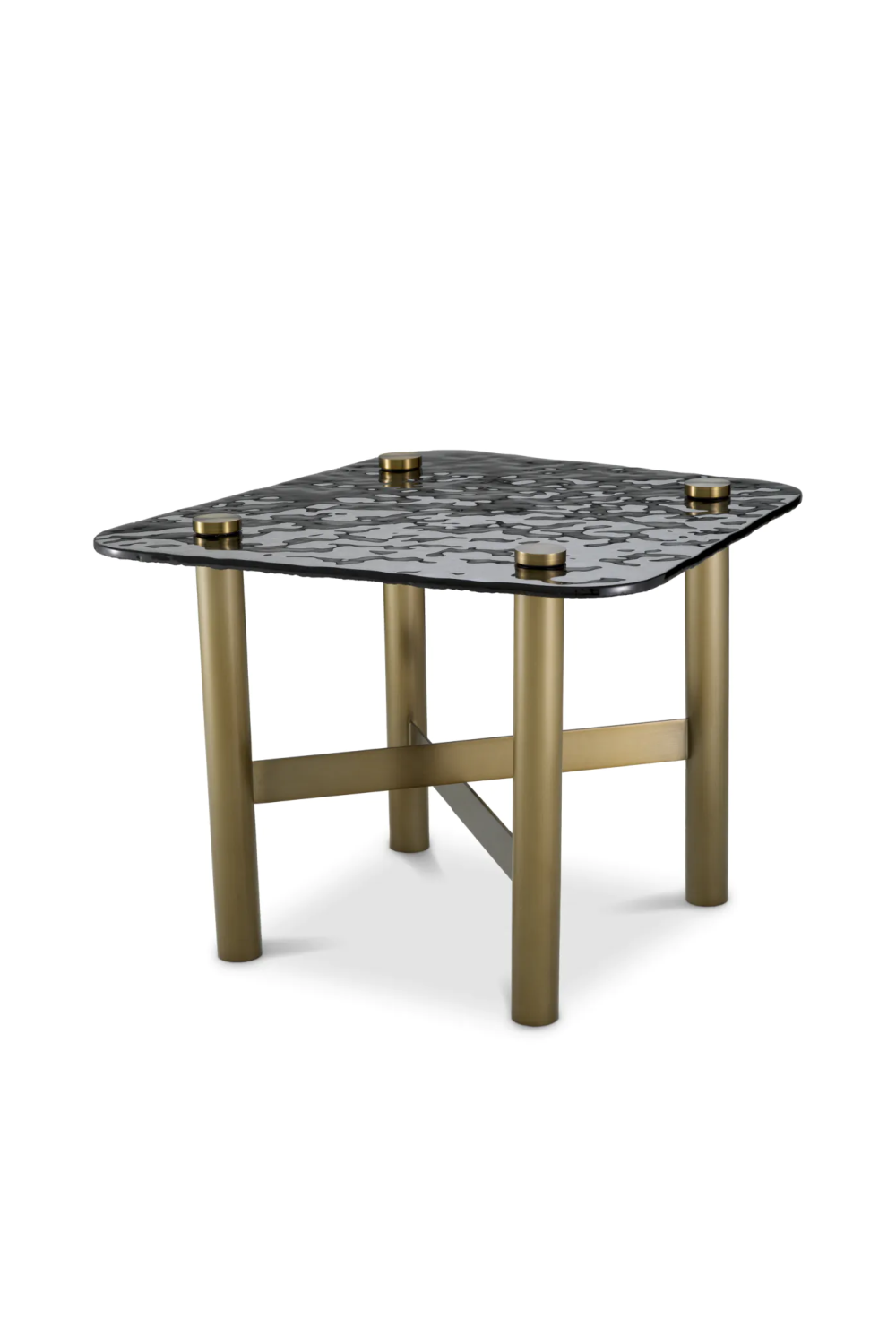 Black Glass Side Table Cortes | Eichholtz Miami