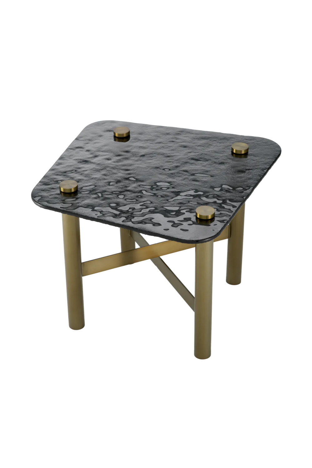 Black Glass Side Table Cortes | Eichholtz Miami