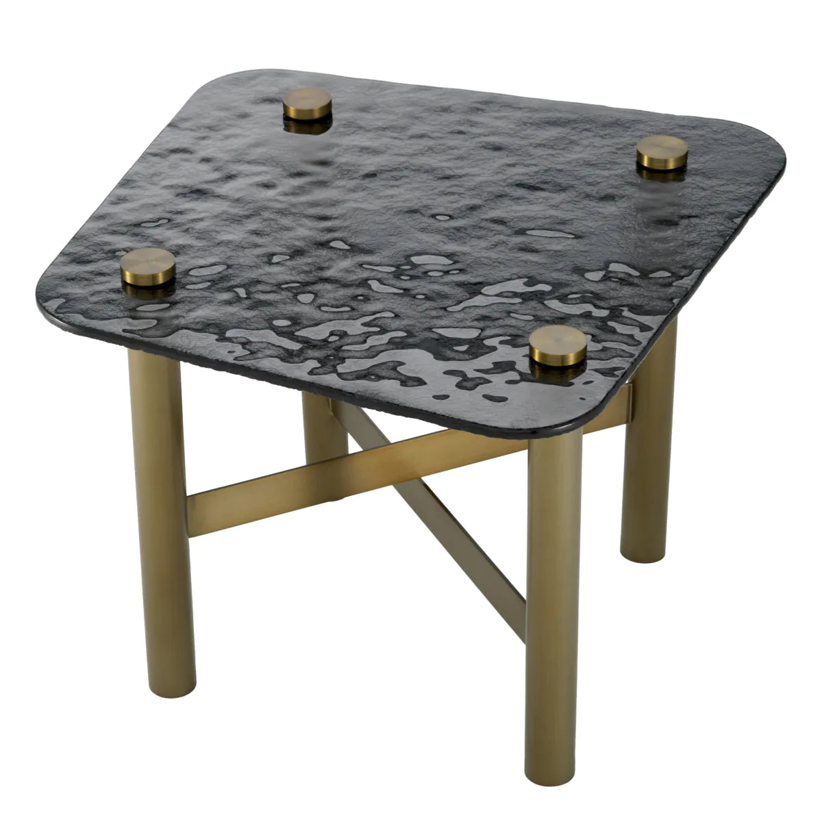 Black Glass Side Table Cortes | Eichholtz Miami