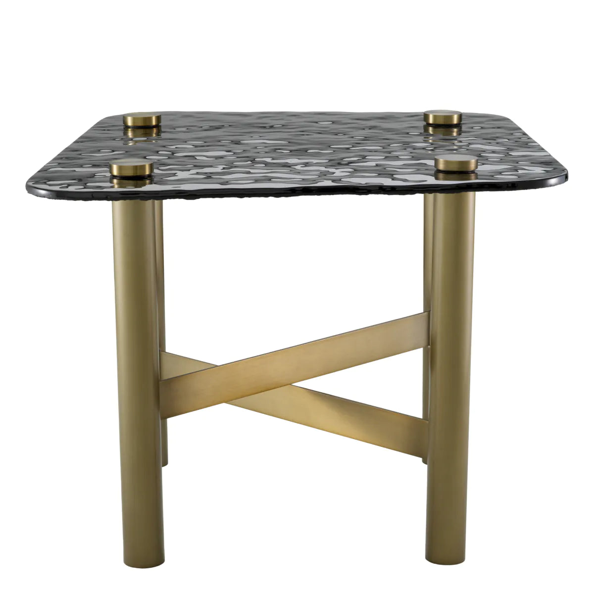 Black Glass Side Table Cortes | Eichholtz Miami