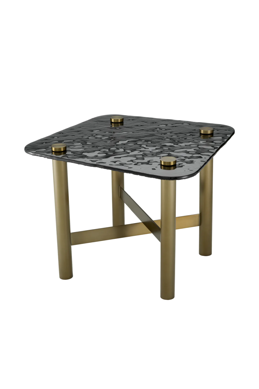Black Glass Side Table Cortes | Eichholtz Miami