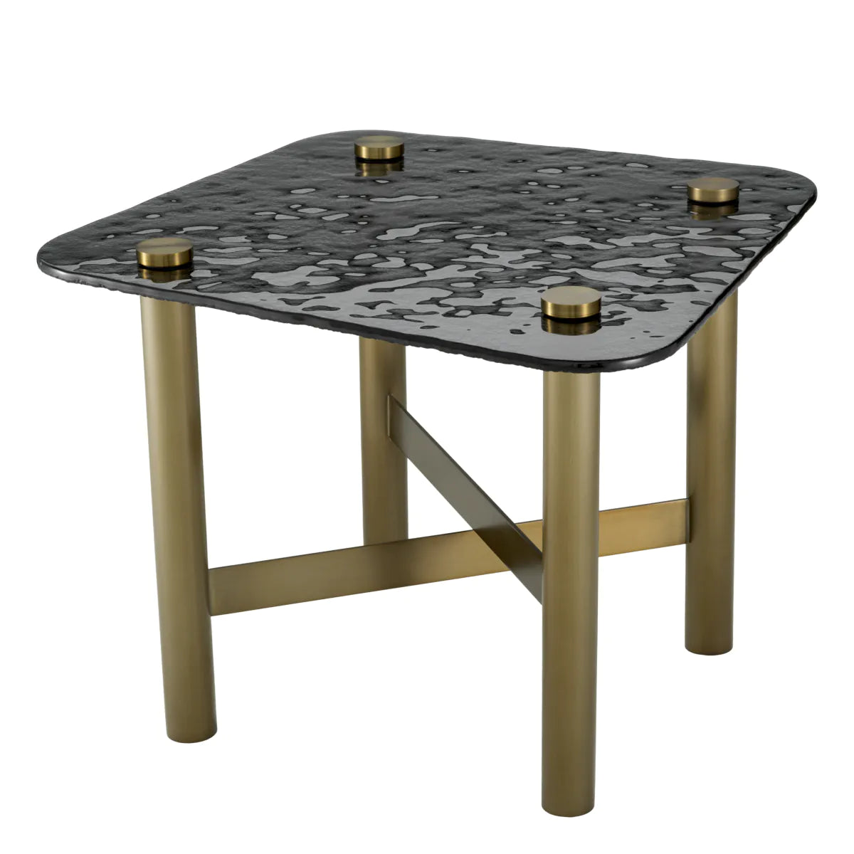 Black Glass Side Table Cortes | Eichholtz Miami