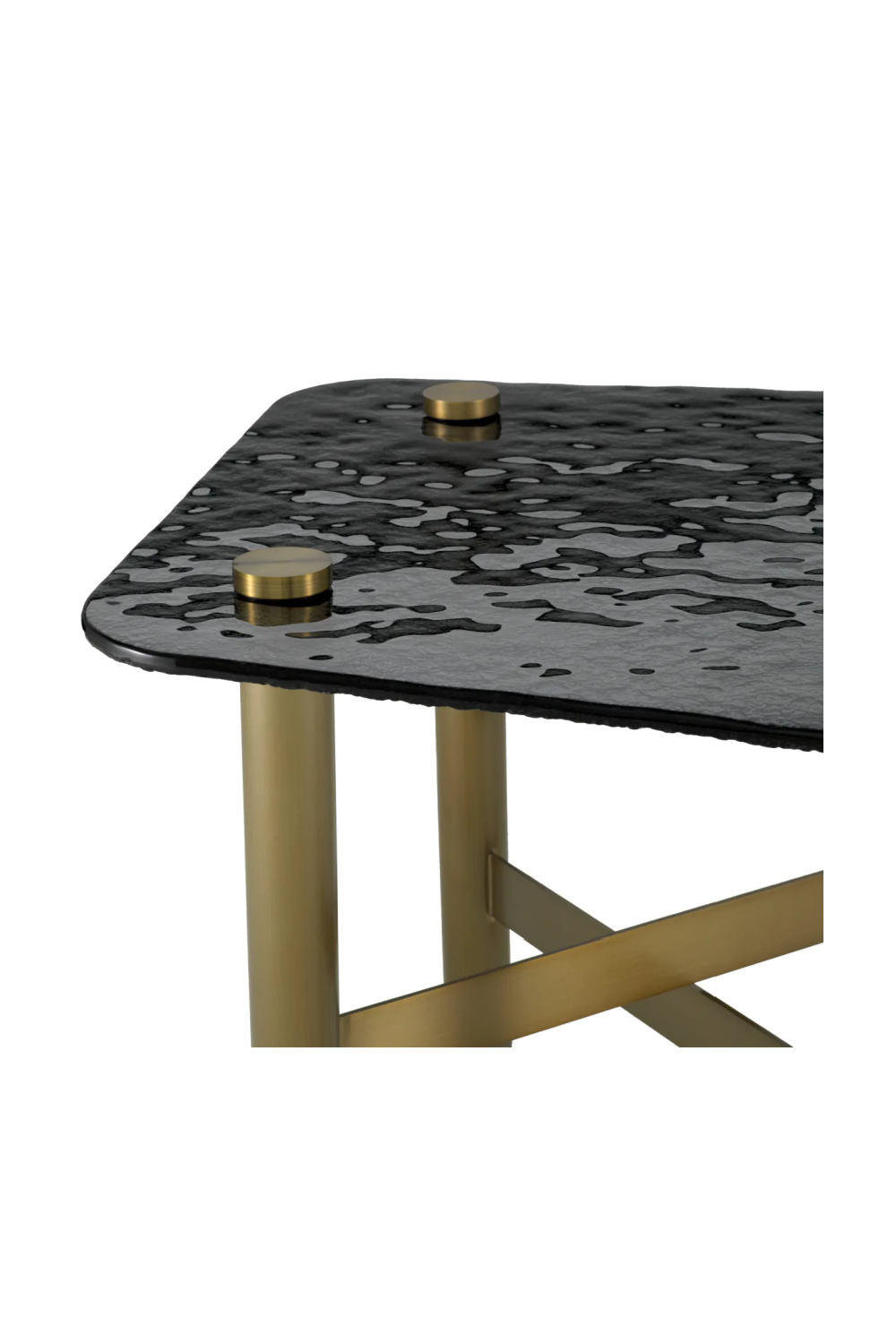 Black Glass Side Table Cortes | Eichholtz Miami