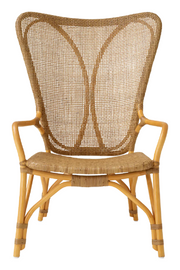 High-Back Rattan Lounge Chair Colony | Eichholtz Miami