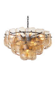 Thick Glass Metal Chandelier Gustave | Eichholtz Miami
