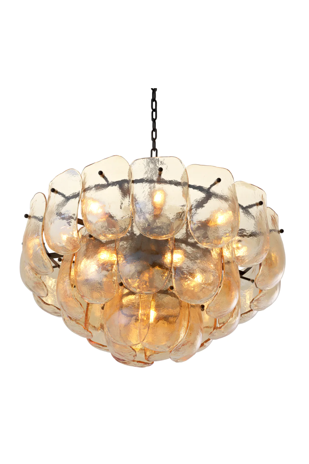 Thick Glass Metal Chandelier Gustave | Eichholtz Miami