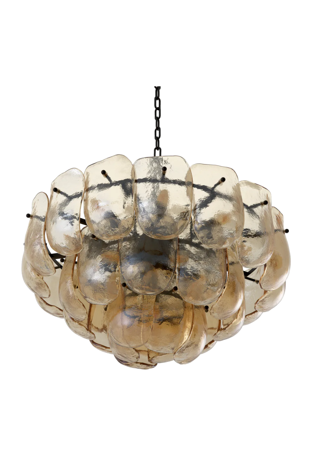 Thick Glass Metal Chandelier Gustave | Eichholtz Miami