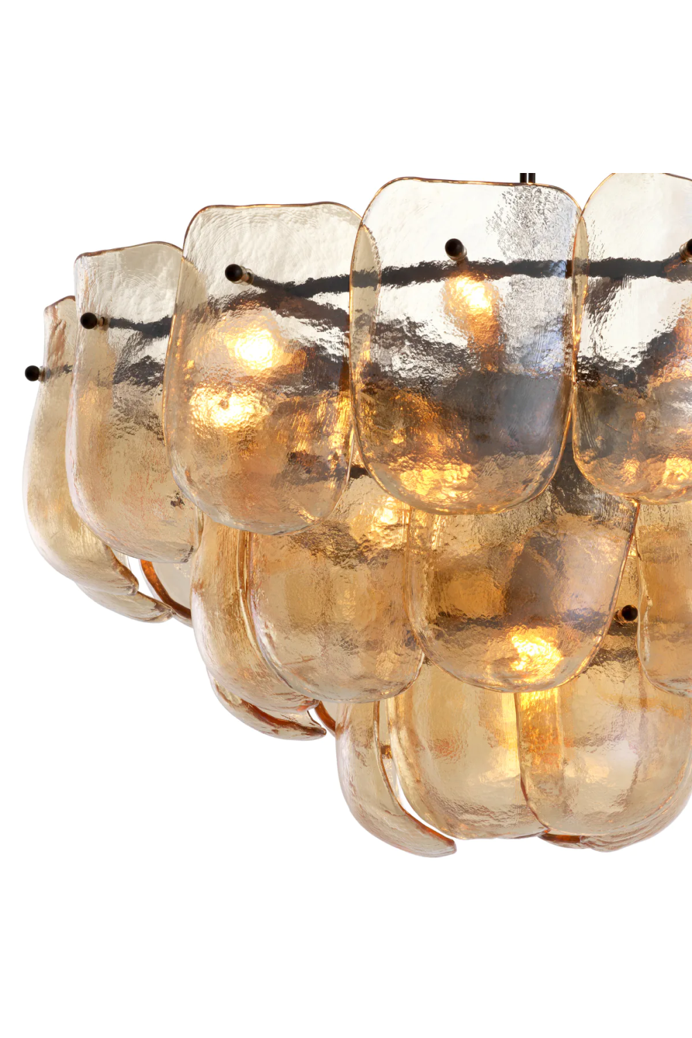 Thick Glass Metal Chandelier Gustave | Eichholtz Miami