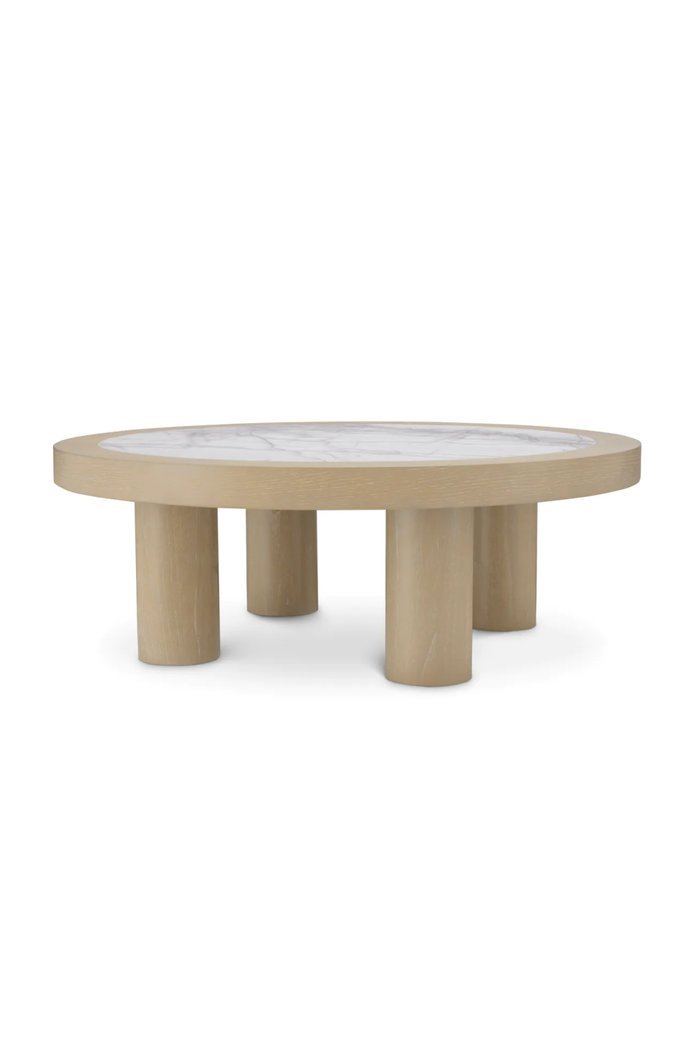 Oak Veneer Marble Coffee Table Presedio | Eichholtz Miami
