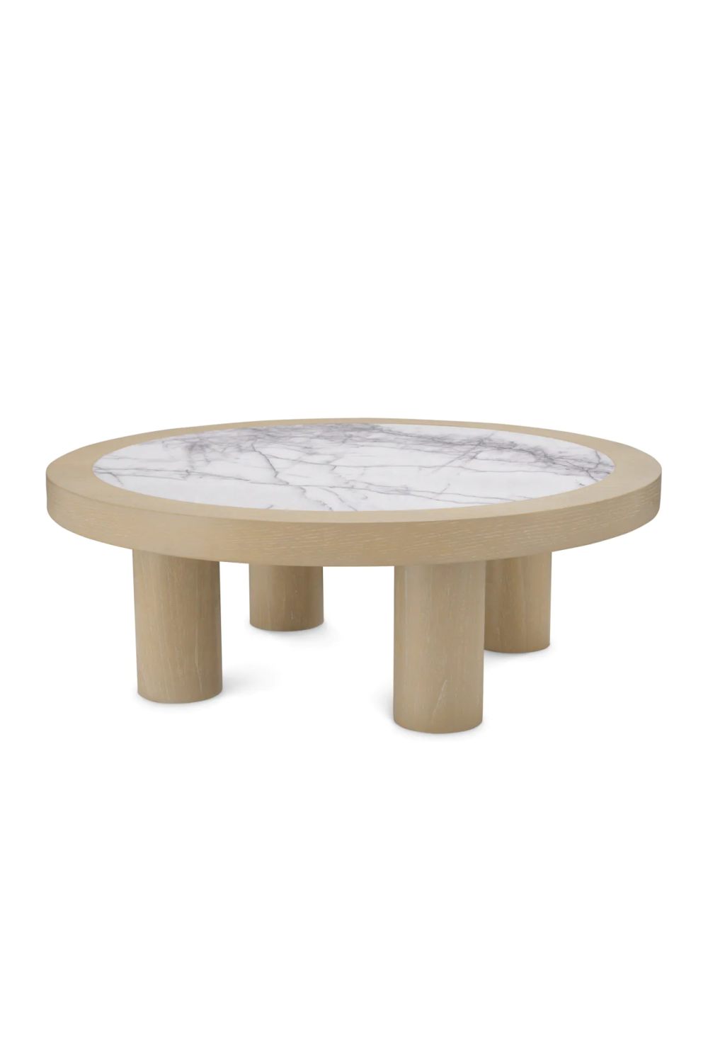 Oak Veneer Marble Coffee Table Presedio | Eichholtz Miami