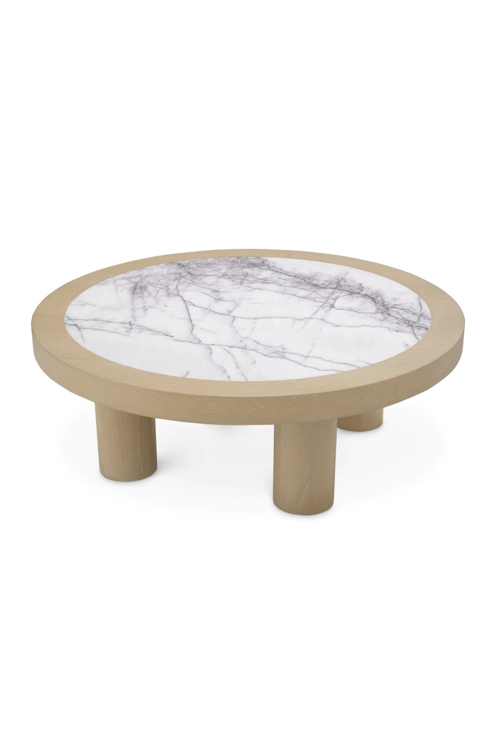 Oak Veneer Marble Coffee Table Presedio | Eichholtz Miami