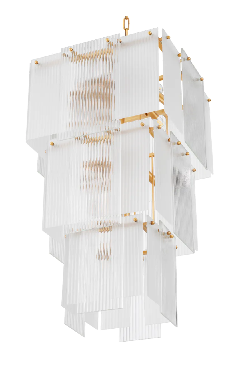 Frosted Glass Tiered Chandelier Giardano | Eichholtz Miami