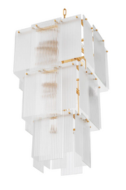 Frosted Glass Tiered Chandelier Giardano | Eichholtz Miami
