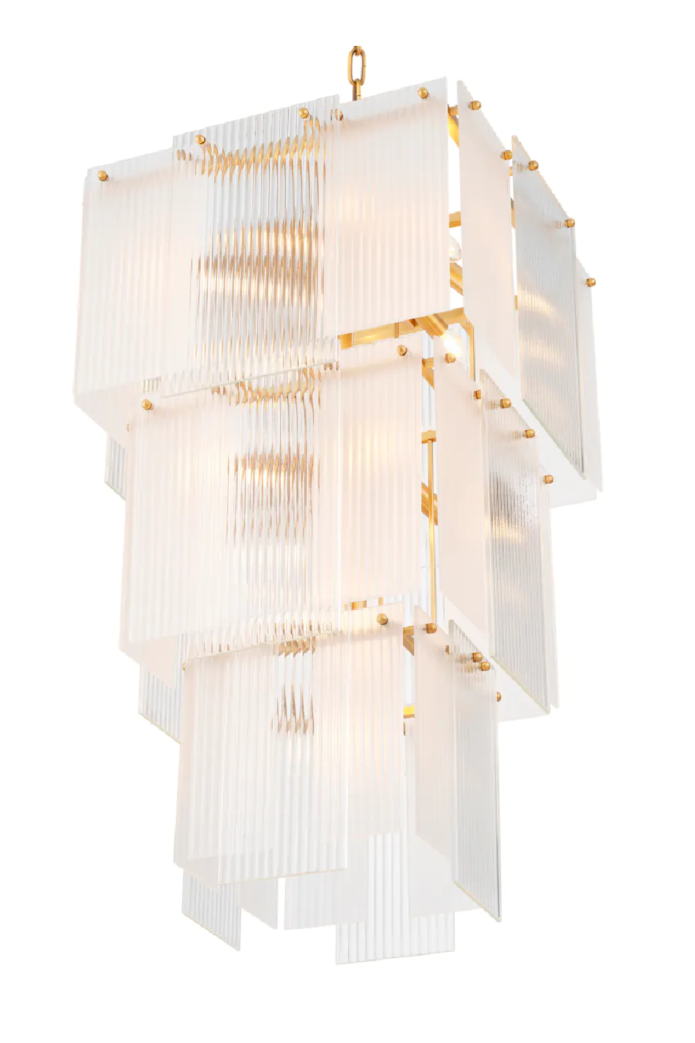Frosted Glass Tiered Chandelier Giardano | Eichholtz Miami