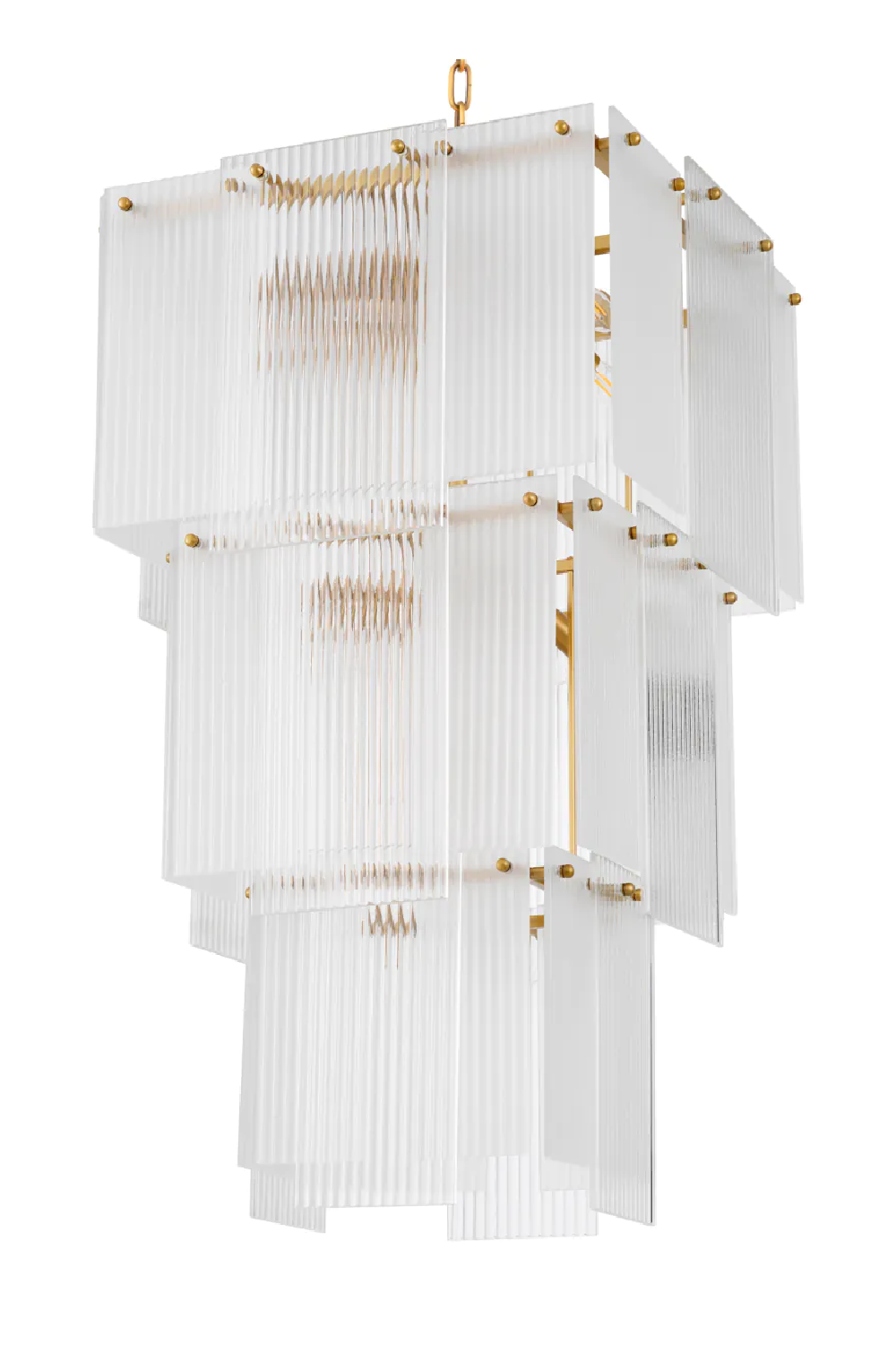 Frosted Glass Tiered Chandelier Giardano | Eichholtz Miami