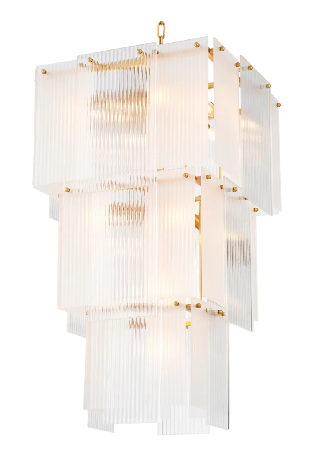 Frosted Glass Tiered Chandelier Giardano | Eichholtz Miami