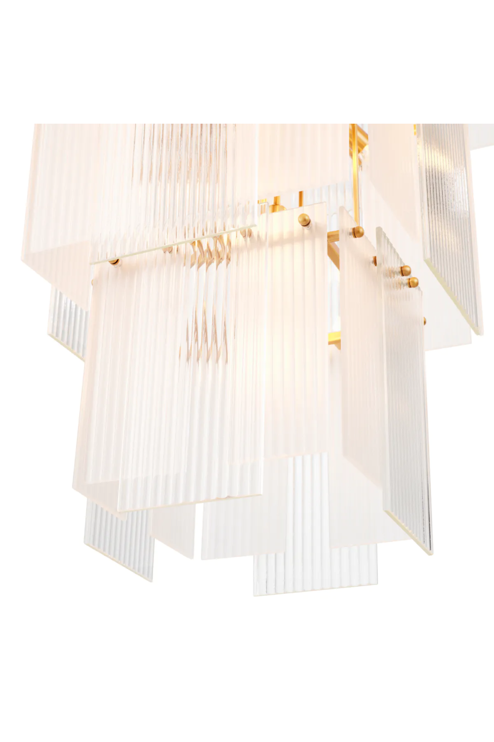 Frosted Glass Tiered Chandelier Giardano | Eichholtz Miami