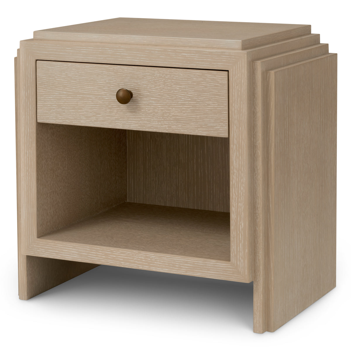 Oak Wooden Nightstand ArtDeco | Eichholtz Miami