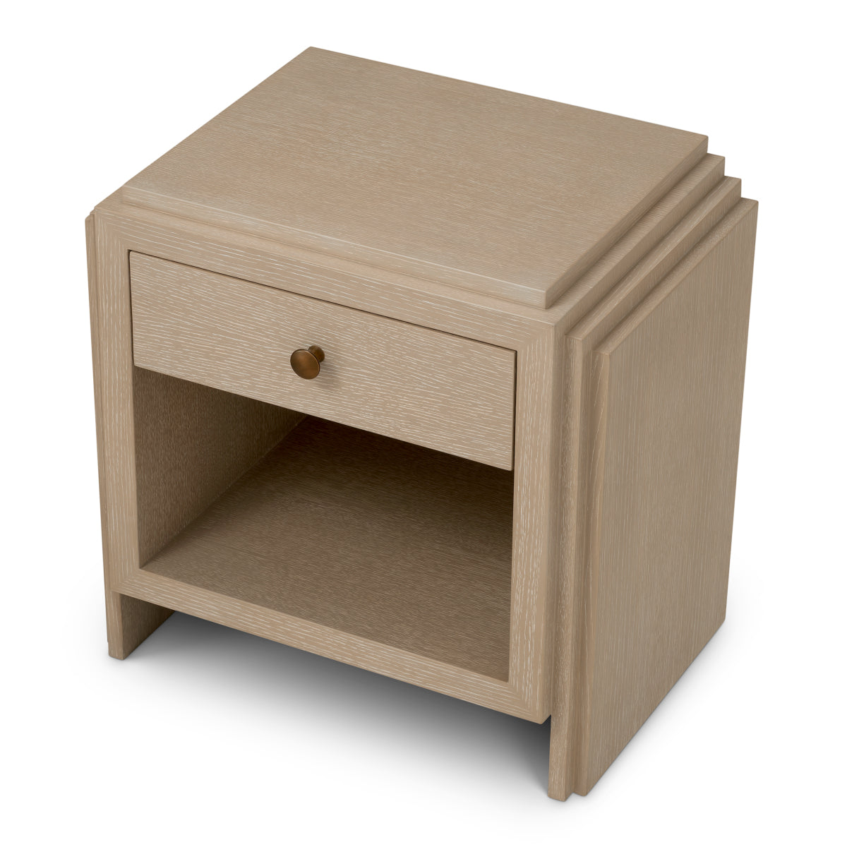 Oak Wooden Nightstand ArtDeco | Eichholtz Miami